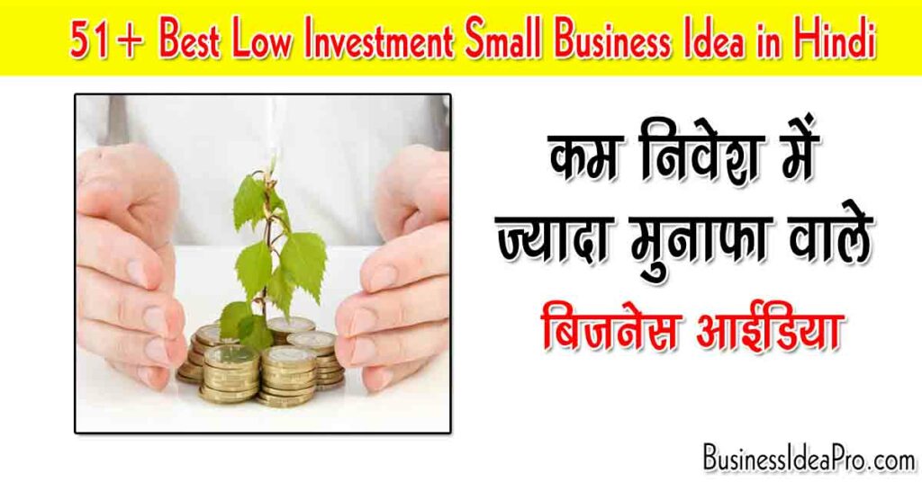 51+ Best Low Investment Small Business Ideas in Hindi